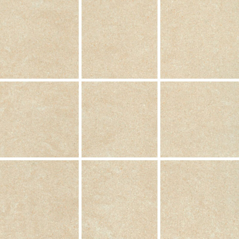 Rak Lounge Beige Unpolished 30cm x 30cm Sheet 10cm x 10cm Squares Porcelain Mosaic Tile - AM-GPD-53UP10/10 - Beige