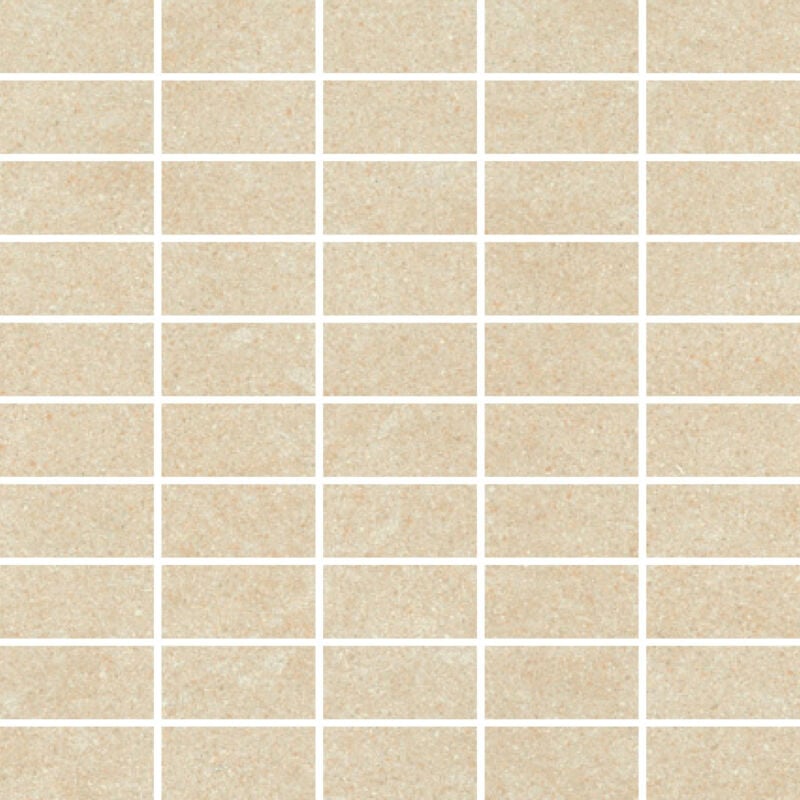 Rak Lounge Beige Unpolished 30cm x 30cm Sheet 3cm x 6cm Bricks Porcelain Mosaic Tile - AM-GPD-53UP - Beige