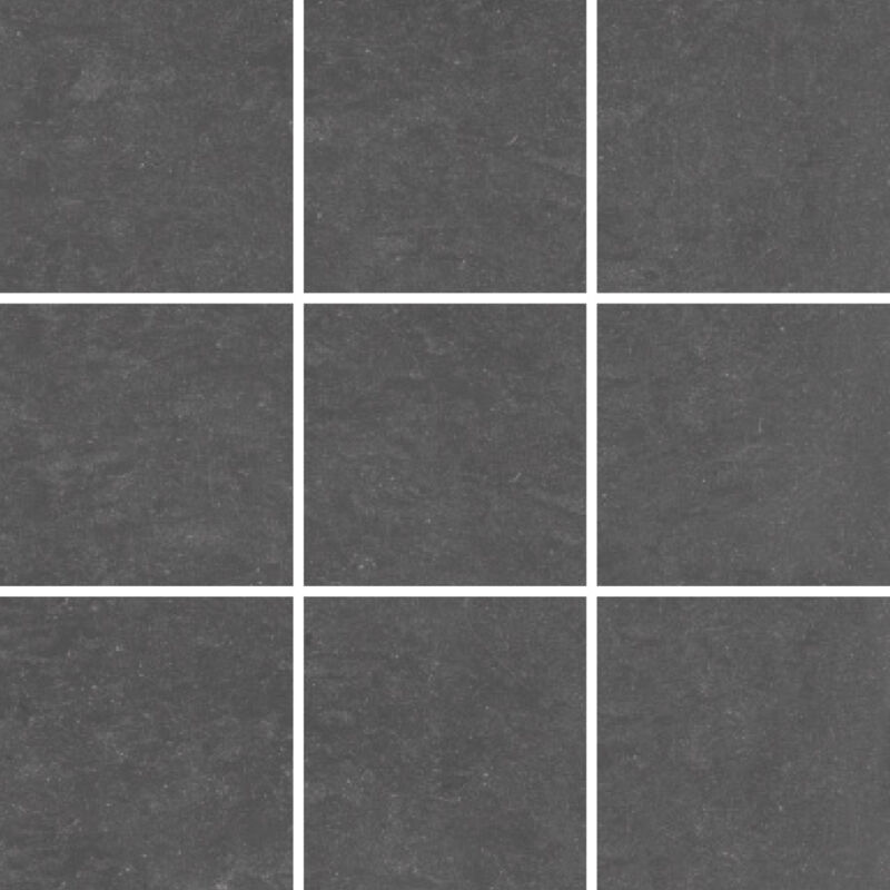 Rak Lounge Dark Anthracite Unpolished 30cm x 30cm Sheet 10cm x 10cm Squares Porcelain Mosaic Tile - AM-GPD-55UP10/10 - Dark Anthracite