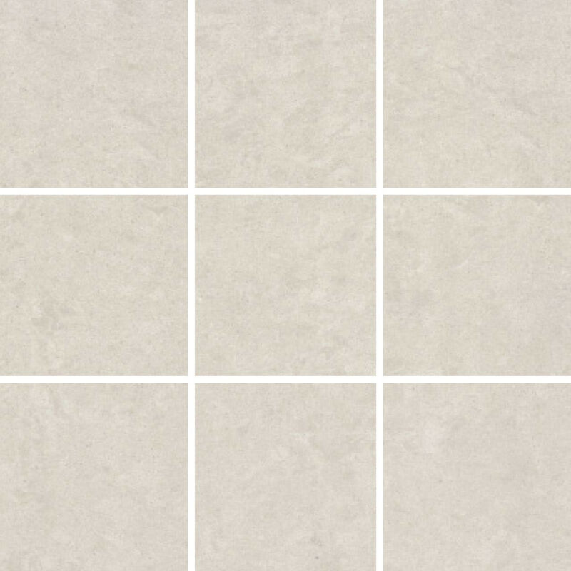 Rak Lounge Light Grey Unpolished 30cm x 30cm Sheet 10cm x 10cm Squares Porcelain Mosaic Tile - AM-GPD-52UP10/10 - Light Grey