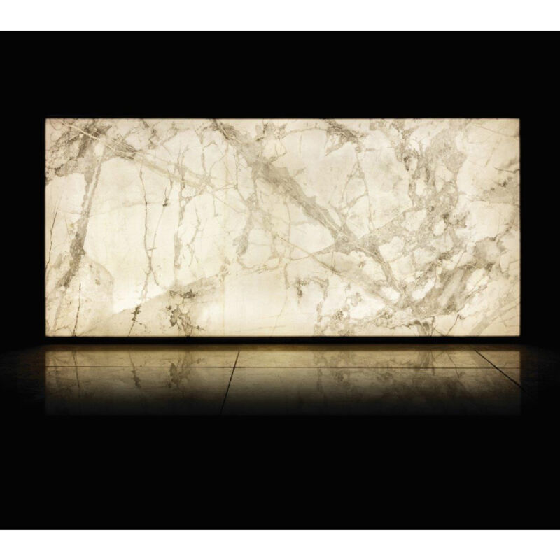 Rak Ceramics - rak Luce Onyx White Full Lappato 120cm x 260cm Porcelain Wall and Floor Tile - ATB62LUCEONYZHSC6P - White