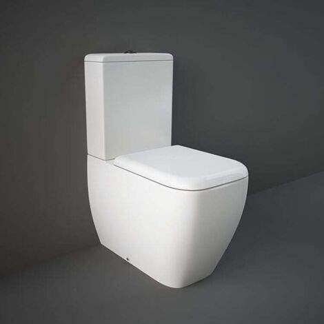 RAK Metropolitan Rimless Close Coupled Toilet with Dual Flush Cistern - Urea Soft Close Seat