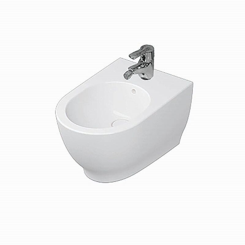 RAK Moon Wall Hung Bidet 560mm Projection 1 Tap Hole (Tap Not Included)