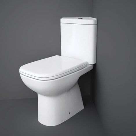 RAK Origin 62 Corner Full Access Close Coupled Toilet - Urea Soft Close Seat