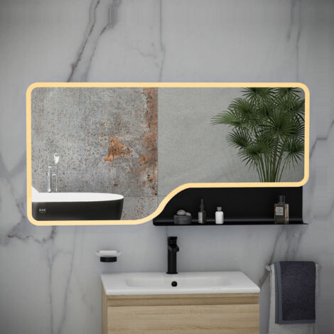 RAK Ornate Brushed Gold 600mm x 1200mm Illuminated LED Mirror - RAKORNBG5003