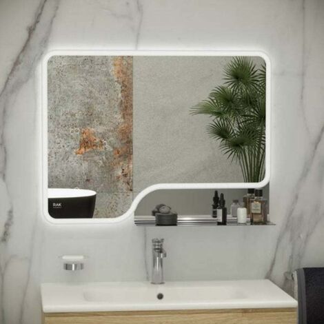 RAK Ornate Chrome 600mm x 1000mm Illuminated LED Mirror - RAKORNCP5002
