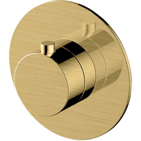 RAK Petit Brushed Gold Round Concealed Thermostatic Valve - RAKPER3024G