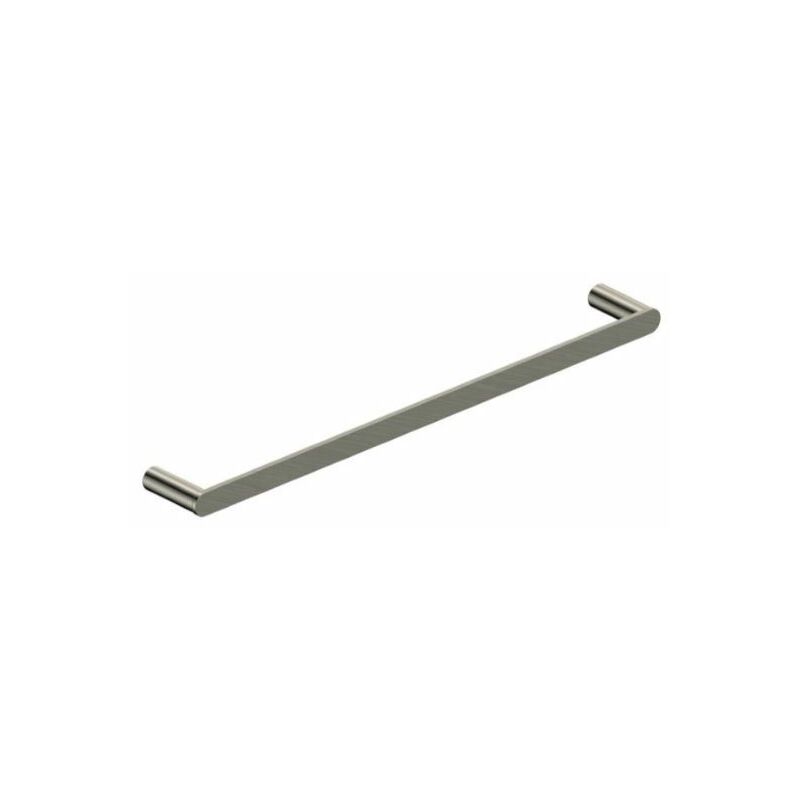 Rak Petit Round Towel Bar - 600mm Wide - Brushed Nickel