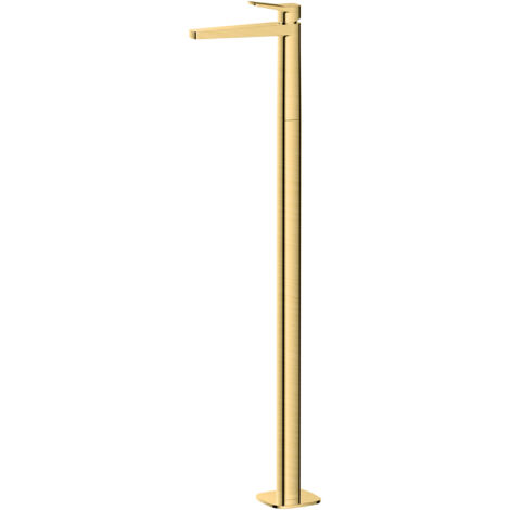 RAK Petit Square Brushed Gold Floorstanding Basin Mixer Tap - RAKPES3030G