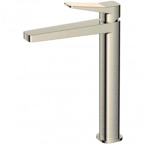 RAK Petit Square Brushed Nickel Tall Basin Mixer Tap - RAKPES3003N