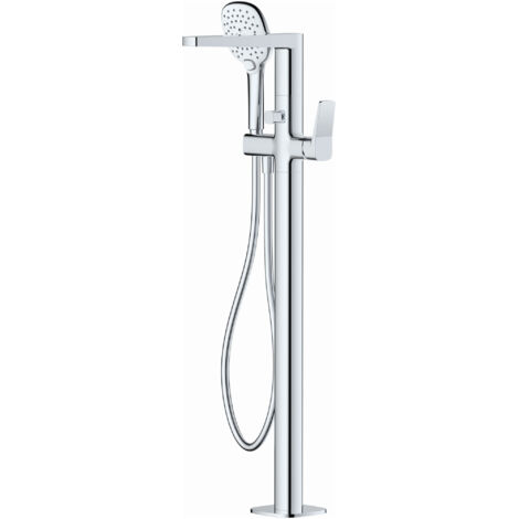 RAK Petit Square Chrome Floorstanding Bath Shower Mixer Tap - RAKPES3014C