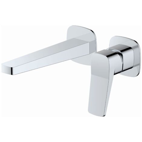 RAK Petit Square Chrome Wall Mounted Basin Mixer Tap - RAKPES3007C