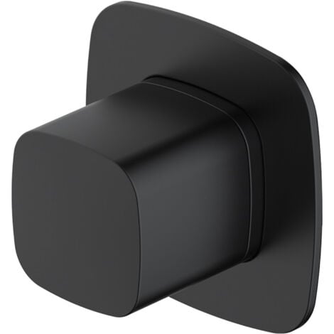 RAK CERAMICS RAK Petit Square Concealed Single Outlet On/Off Valve - Matt Black