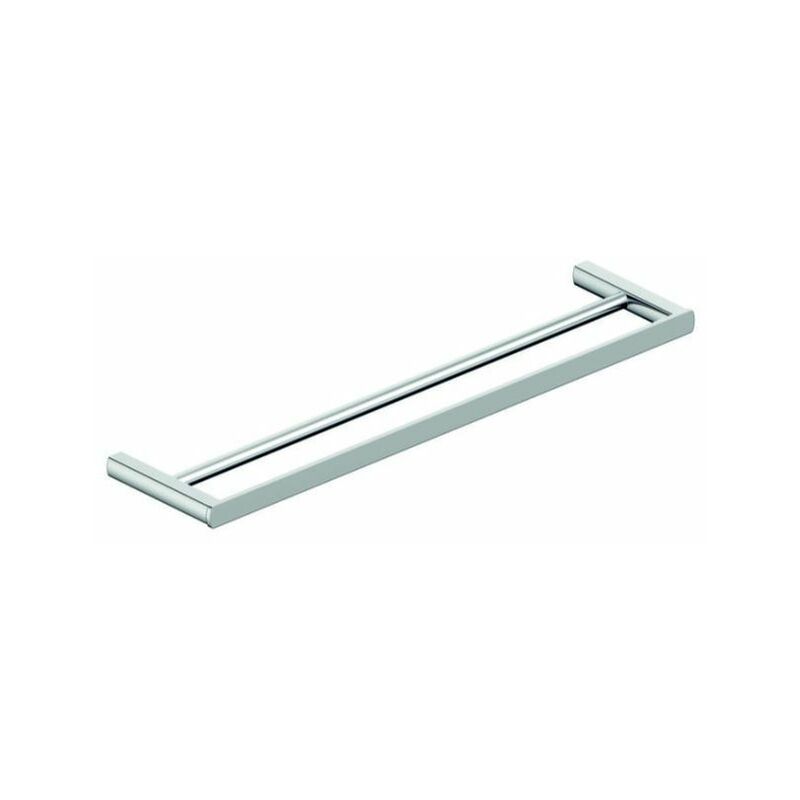 Rak Petit Square Double Towel Bar - 450mm Wide - Chrome