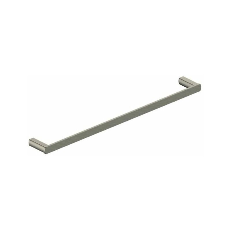 Rak Petit Square Towel Bar - 600mm Wide - Brushed Nickel