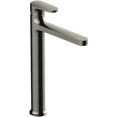 RAK Portofino Tall Basin Mixer Tap Without Waste - Brushed Nickel