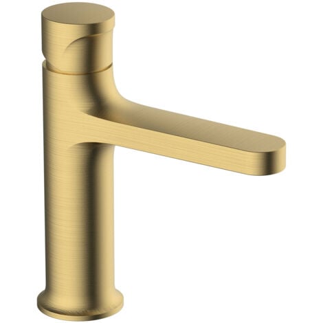RAK Positano Basin Mixer Tap Without Waste - Brushed Gold