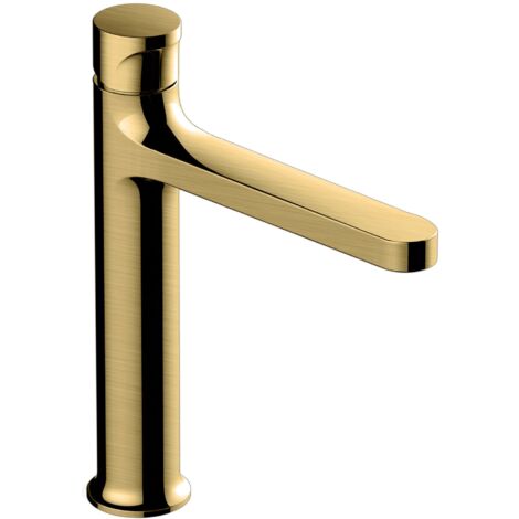 RAK Positano Brushed Gold Mid Height Basin Mixer Tap - RAKPOS3016G