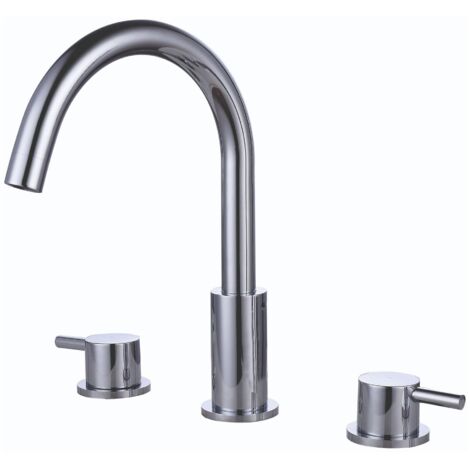 RAK Prima Tech 3-Hole Bath Filler Tap Deck Mounted - Chrome