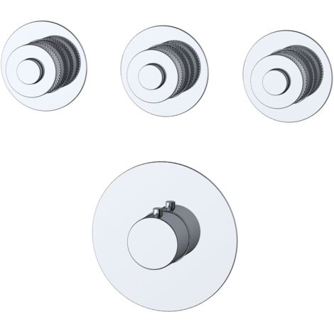 RAK Prima Tech Concealed Thermostatic Triple Control Shower Valve - RAKPRT3021