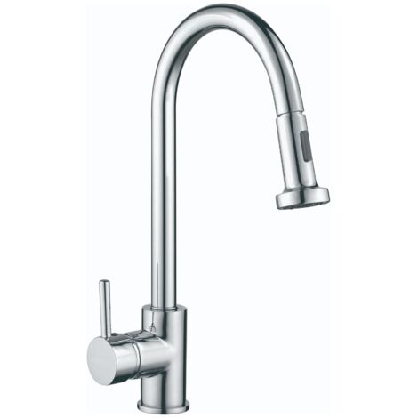 RAK RAKKIT013 Pull Out Kitchen Sink Mixer Tap Side Lever - Chrome