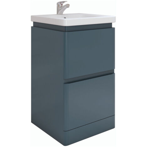 RAK Resort 500mm Matt Denim Blue Floor Standing Vanity Unit - RAKRSTFSU50604