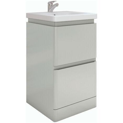 RAK Resort 500mm Matt Grey Floor Standing Vanity Unit - RAKRSTFSU50603
