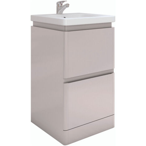 RAK Resort 500mm Matt Mushroom Floor Standing Vanity Unit - RAKRSTFSU50602