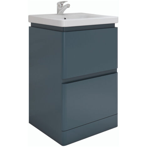 RAK Resort 550mm Matt Denim Blue Floor Standing Vanity Unit - RAKRSTFSU55604
