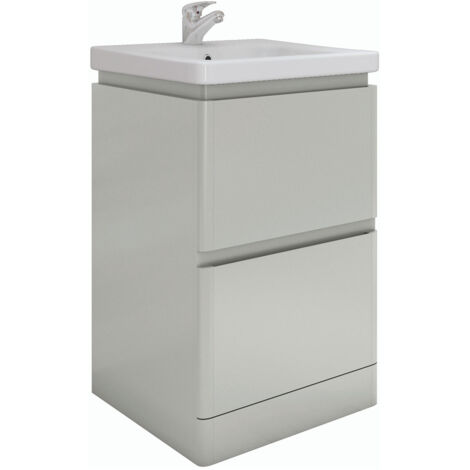 RAK Resort 550mm Matt Grey Floor Standing Vanity Unit - RAKRSTFSU55603