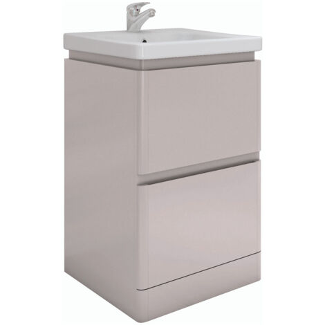 RAK Resort 550mm Matt Mushroom Floor Standing Vanity Unit - RAKRSTFSU55602