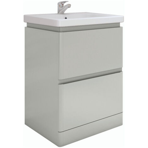 RAK Resort 650mm Matt Grey Floor Standing Vanity Unit - RAKRSTFSU65603