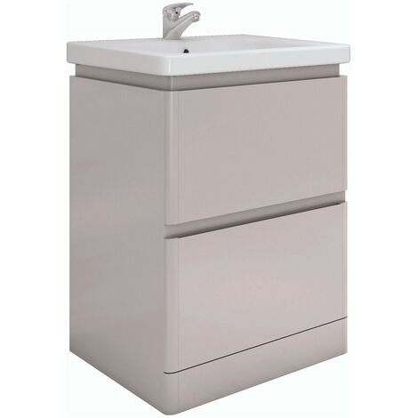 RAK Resort 650mm Matt Mushroom Floor Standing Vanity Unit - RAKRSTFSU65602