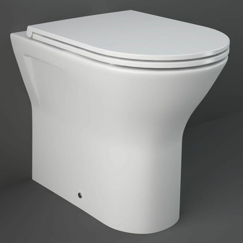 Rak Resort Rimless Back to Wall Toilet 450mm Extended Height - White