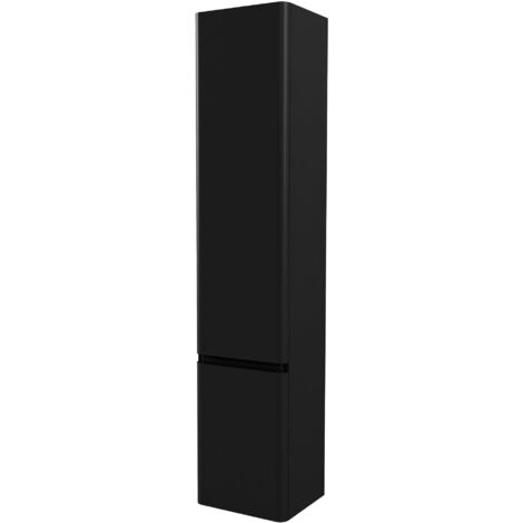 RAK Resort Wall Hung Tall Storage Unit 1650mm H x 350mm W - Matt Black