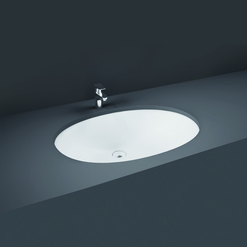 RAK Rosa Inset Undermount Countertop Basin 570mm Wide - 0 Tap Hole