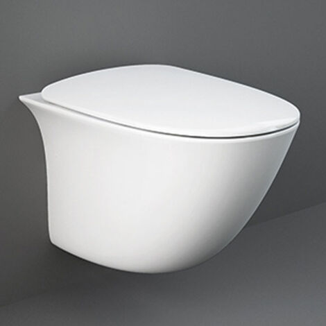 RAK Sensation Mini Rimless Wall Hung Toilet 485mm Projection - Soft Close Seat (Urea)