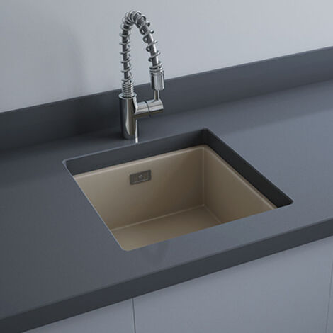 RAK Silvia Drop in Kitchen Sink 450mm L x 475mm W - Matt Cappuccino