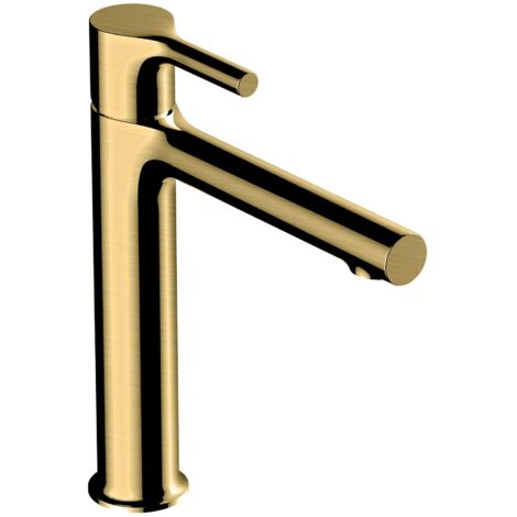 RAK Sorrento Brushed Gold Mid Height Basin Mixer Tap - RAKSOR3016G