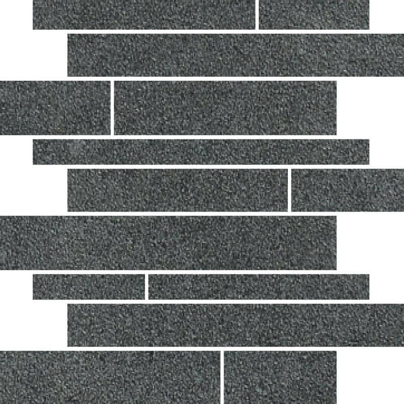 Rak Surface Ash Matt 30cm x 30cm Sheet Linear Bricks Porcelain Mosaic Tile - am-gzsur-as.rt/brk - Ash