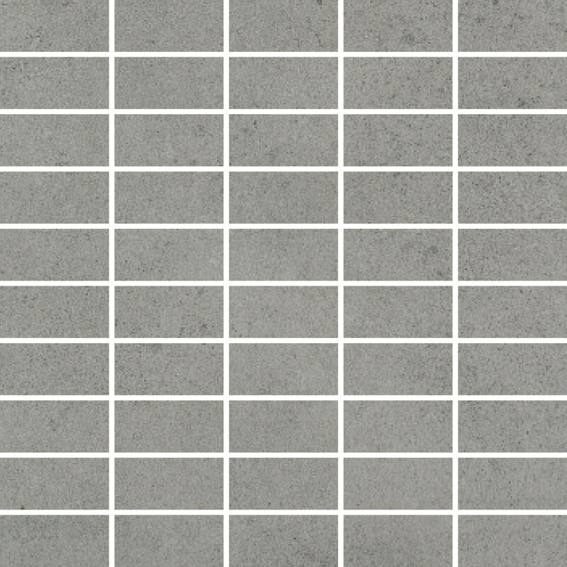 Rak Surface Cool Grey Matt 30cm x 30cm Sheet 2.7cm x 5.8cm Bricks Porcelain Mosaic Tile - AM-GZSUR-CG.RT3/6 - Cool Grey