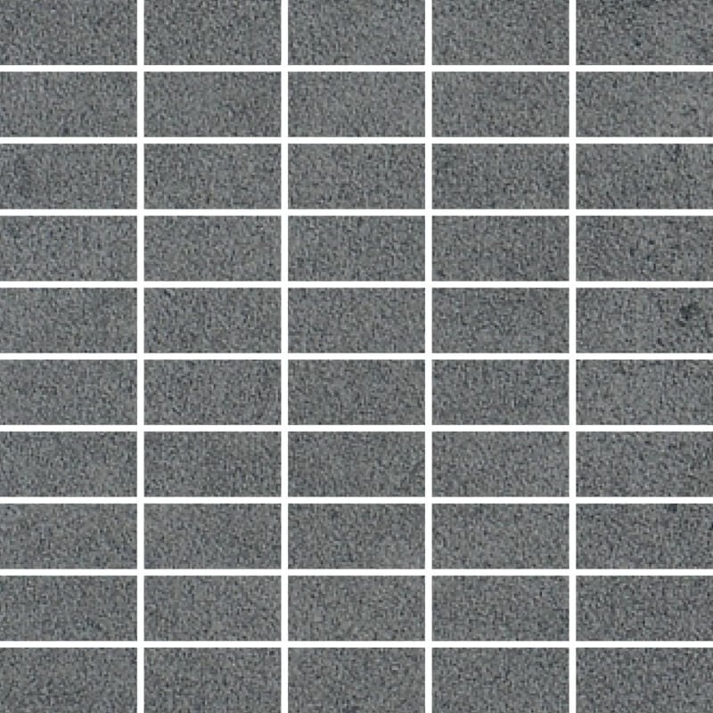 RAK Surface Mid Grey Matt 30cm x 30cm Sheet 2.7cm x 5.8cm Bricks Porcelain Mosaic Tile - AM-GZSUR-MG.RT3/6 - Mid Grey