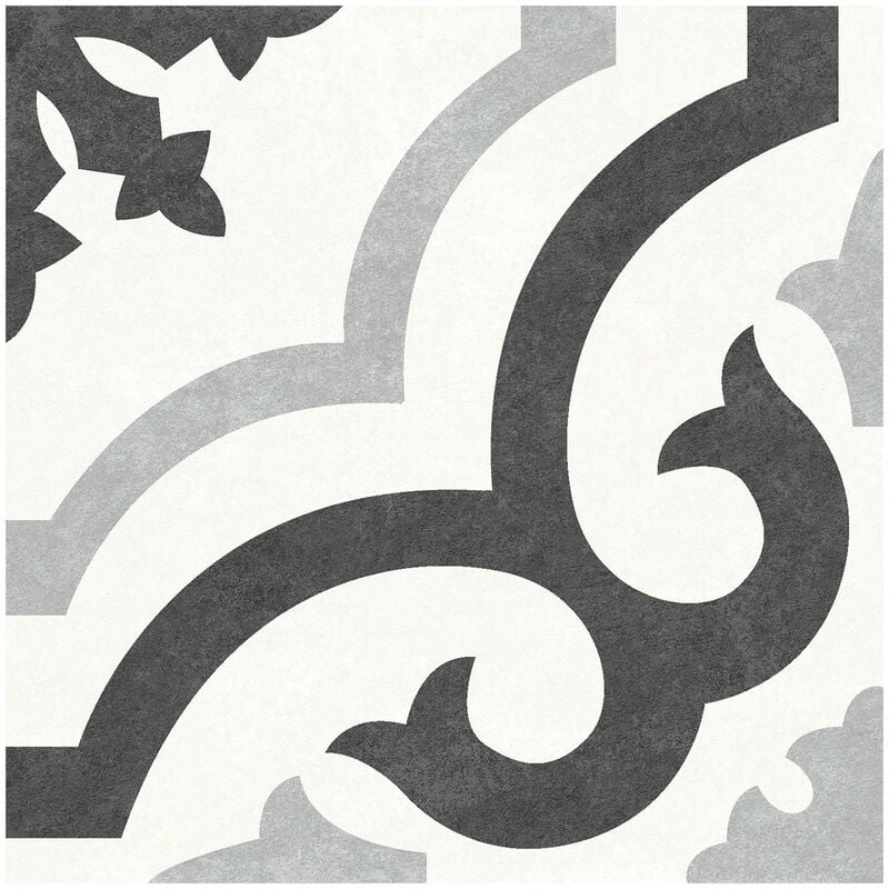 Rak Symphony Gaudi Dark Grey Matt 20cm x 20cm Porcelain Wall and Floor Tile - EBDF103 - Dark Grey