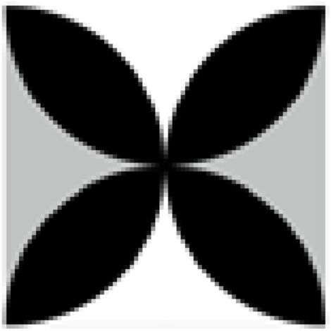RAK Symphony Petals Black Matt 20cm x 20cm Porcelain Wall and Floor Tile - EBDH101