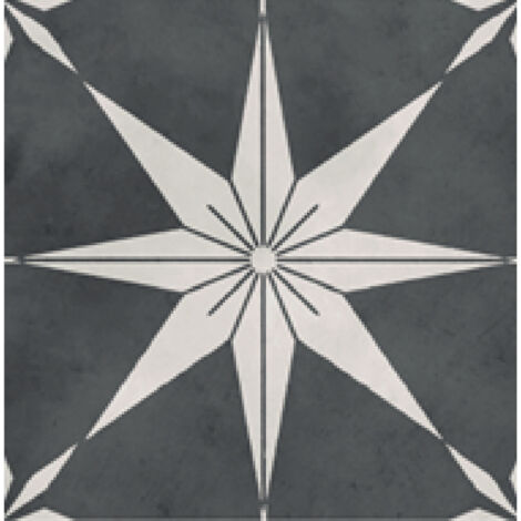 RAK Symphony Star Dark Grey Matt 20cm x 20cm Porcelain Wall and Floor Tile - EBHY103
