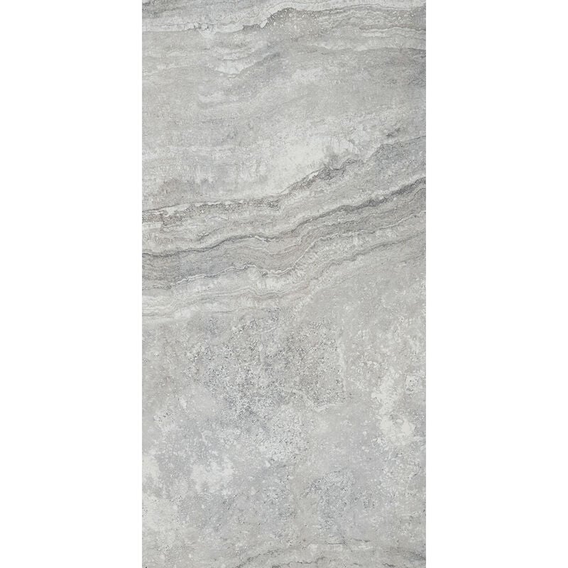 Rak Ceramics - rak Tech-Marble Silver Travertino Honed 60cm x 120cm Porcelain Wall and Floor Tile - A12GTCMB-SRT.O0X5P