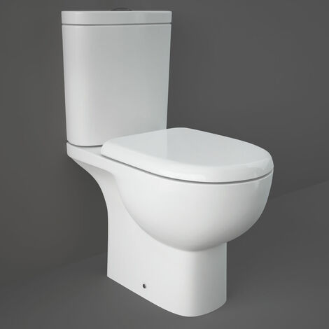 RAK Tonique Close Coupled Toilet Open Back Push Button Cistern - Soft Close Seat