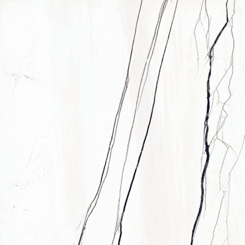 Rak Venato White Full Lappato 120cm x 120cm Porcelain Wall and Floor Tile - A22GVEMB-WHE.H0X5P - White