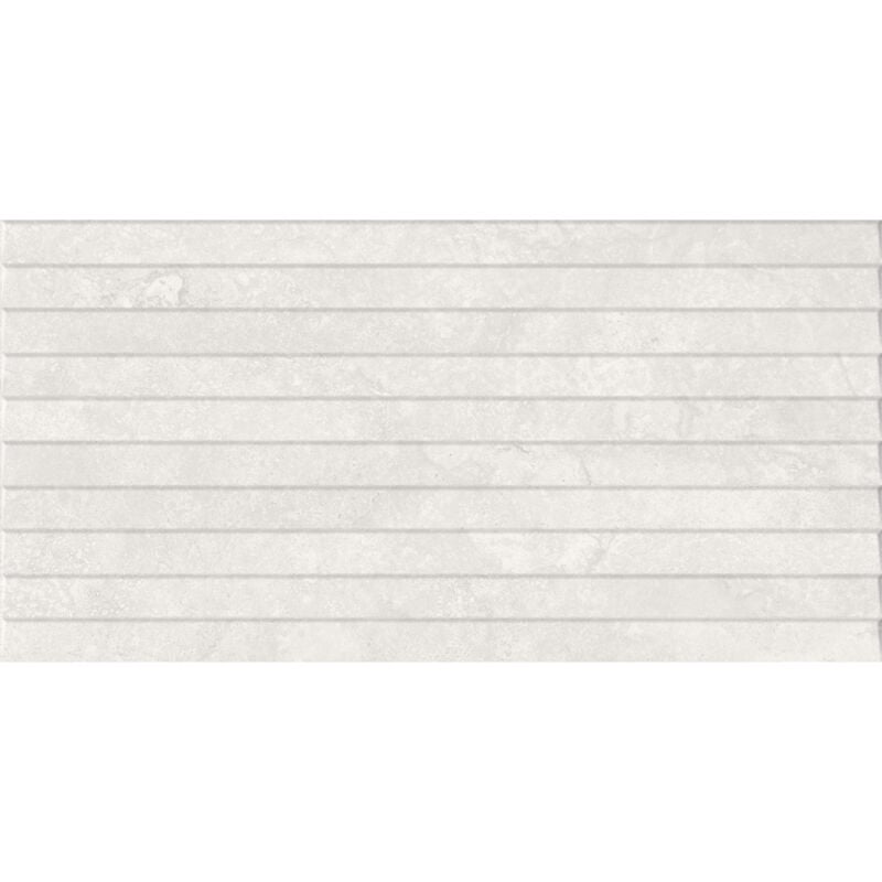 Rak Warwick White Decor Matt 30cm x 60cm Ceramic Wall Tile - R3701