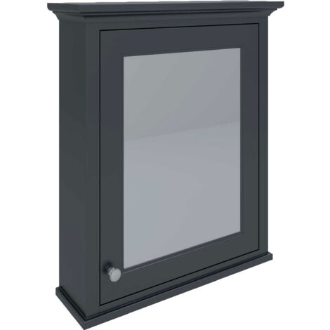 RAK Washington Black 600mm Mirror Cabinet - RAKWMC60504